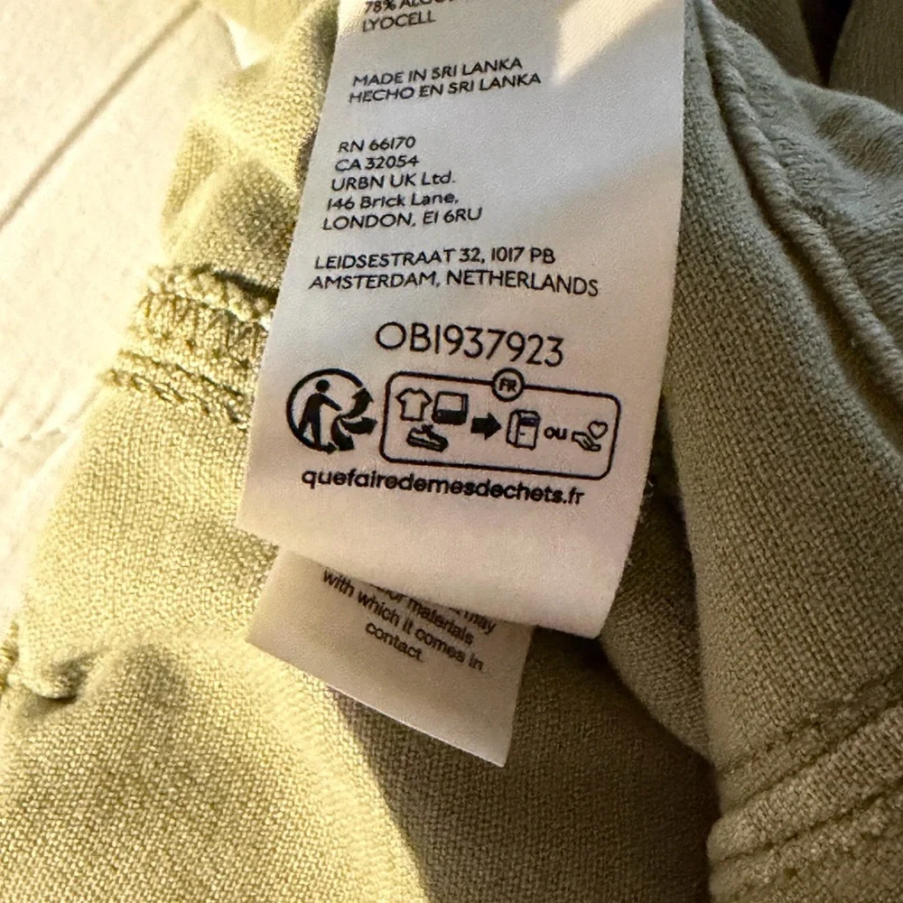 Olive Green Free People Denim We The Free  Cinched Cargo Jeans Women’s Medium - Picture 6 of 13